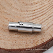 BXG001 Edelstahl Magnetleder Schnur Endverschluss Integral Verschluss mit Verriegelungsmechanismus - Fit 2/3/4/5/6 mm Leder Schnur